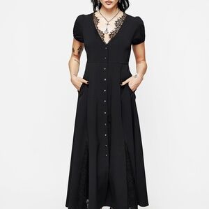 Disturbia Taissa Floral Lace Button Up Midaxi Dress in size 10